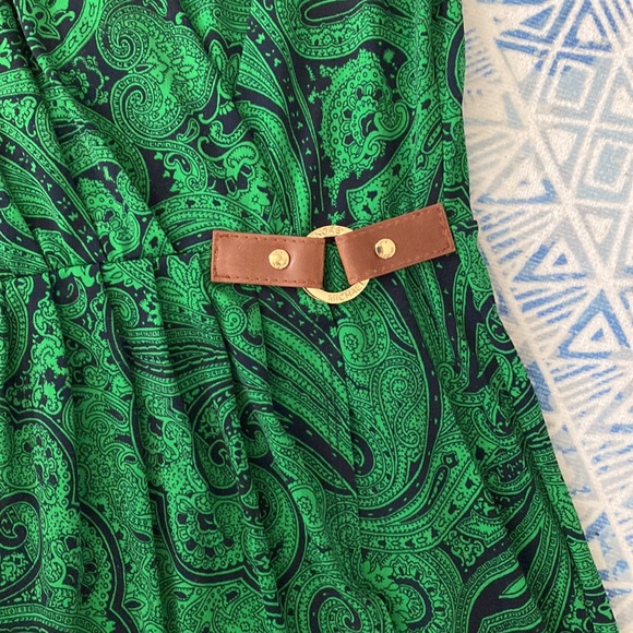 Michael Kors Green Faux Wrap Dress - Picture 5 of 6